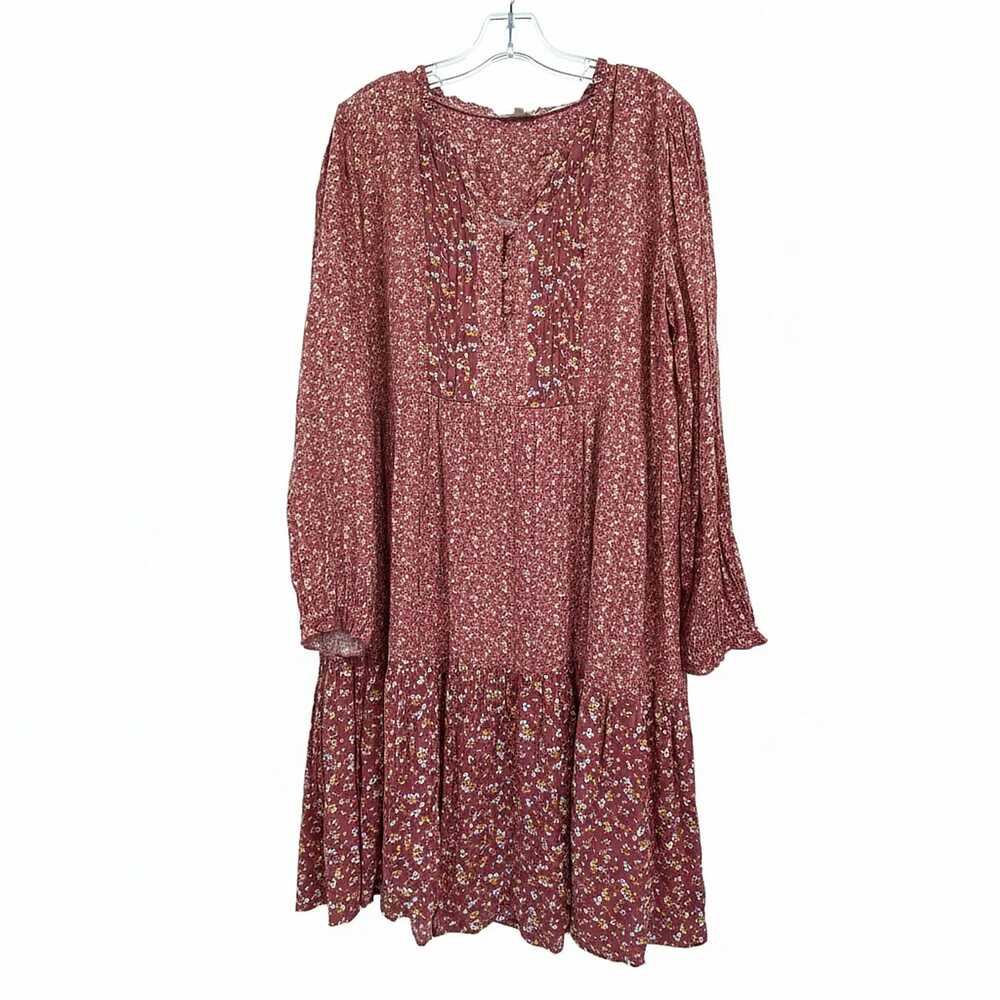 Fat Face Pink Floral Long Sleeve Dress | Women’s Size 12